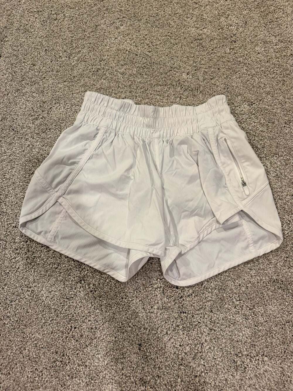Lululemon Track That High-Rise Lined Short 3" White Size 4